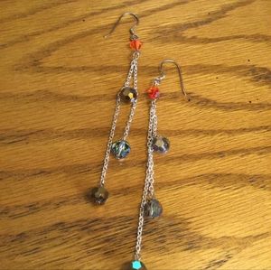 Multicolor crystal earrings